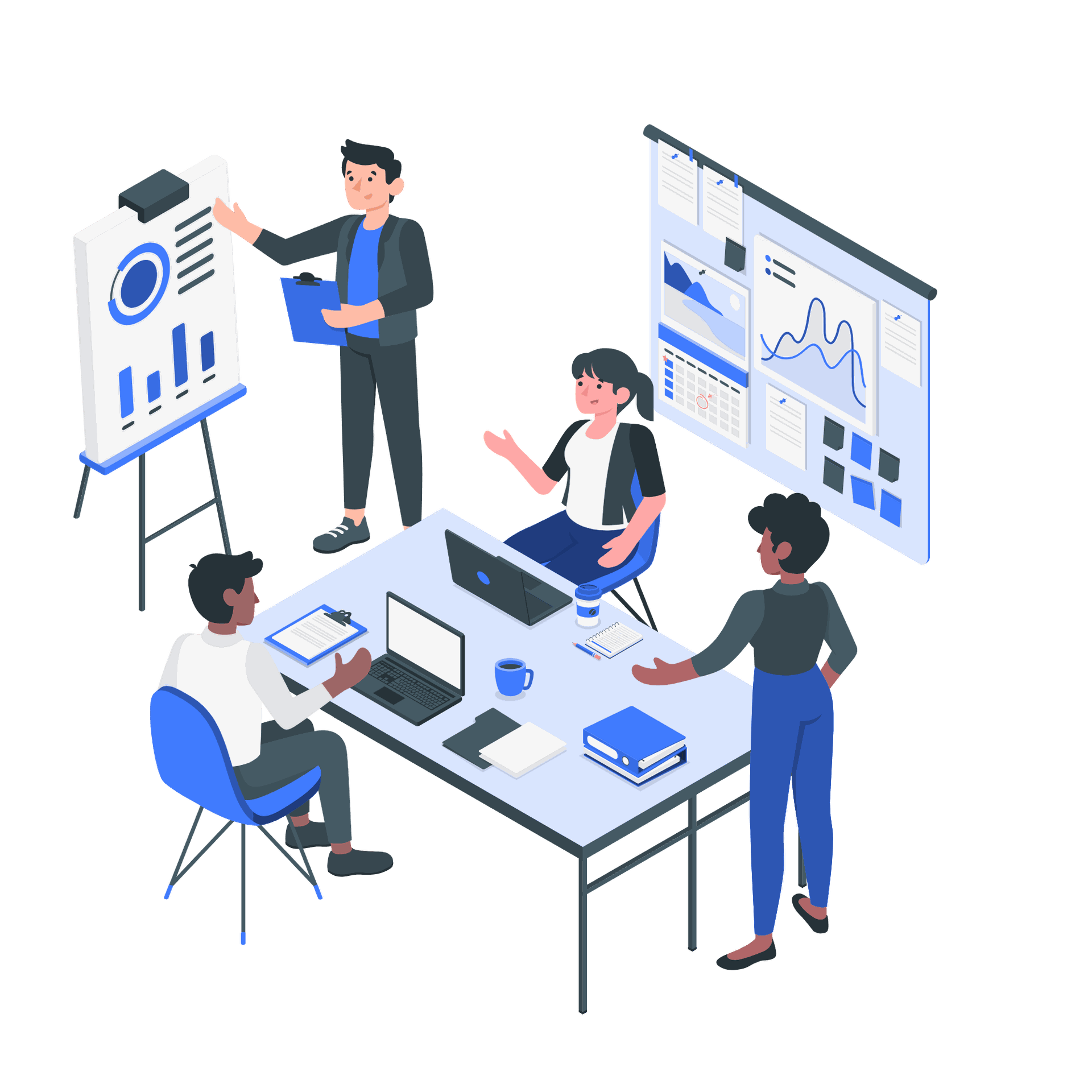 At the office illustration